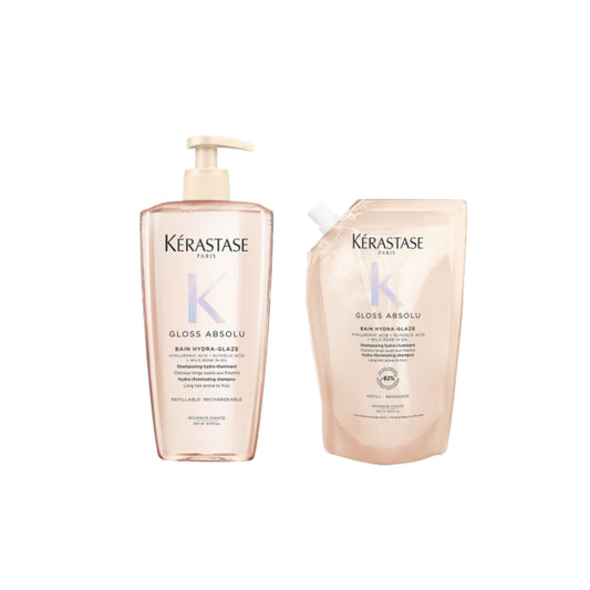 Duo Bouteille-Recharge Shampooing Bain Hydra-Glaze 500 ML - Gloss Absolu
